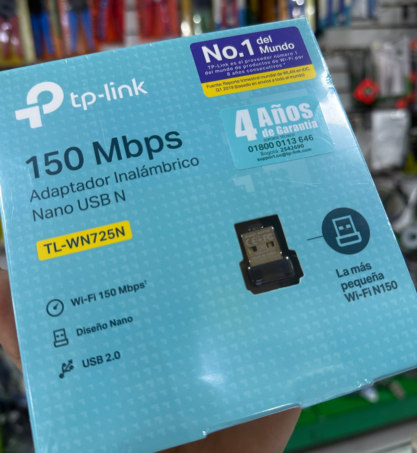 Adaptador Wi-Fi Nano USB 150 Mbps, TP-Link TL-WN725N