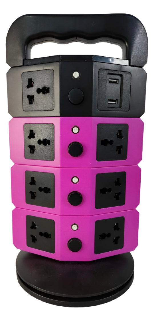 Torre multitoma vertical con puertos USB