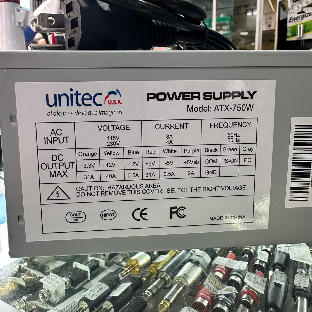 Fuente de Poder ATX 750W UNITEC