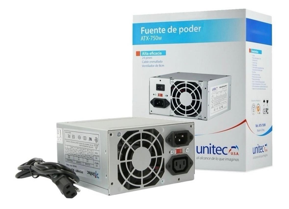 Fuente de Poder ATX 750W UNITEC
