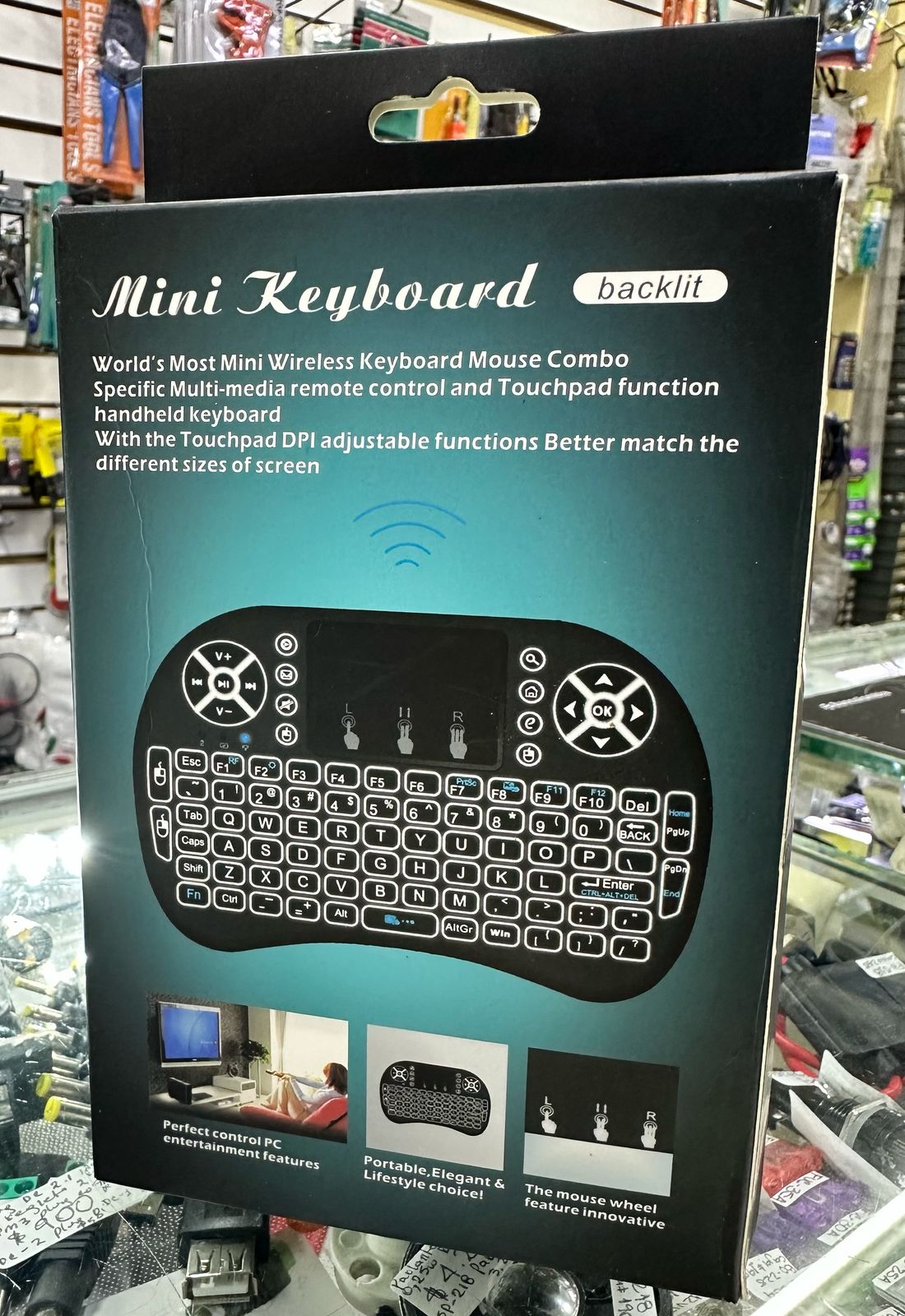 Mini Teclado Inalámbrico con Touchpad Retroiluminado