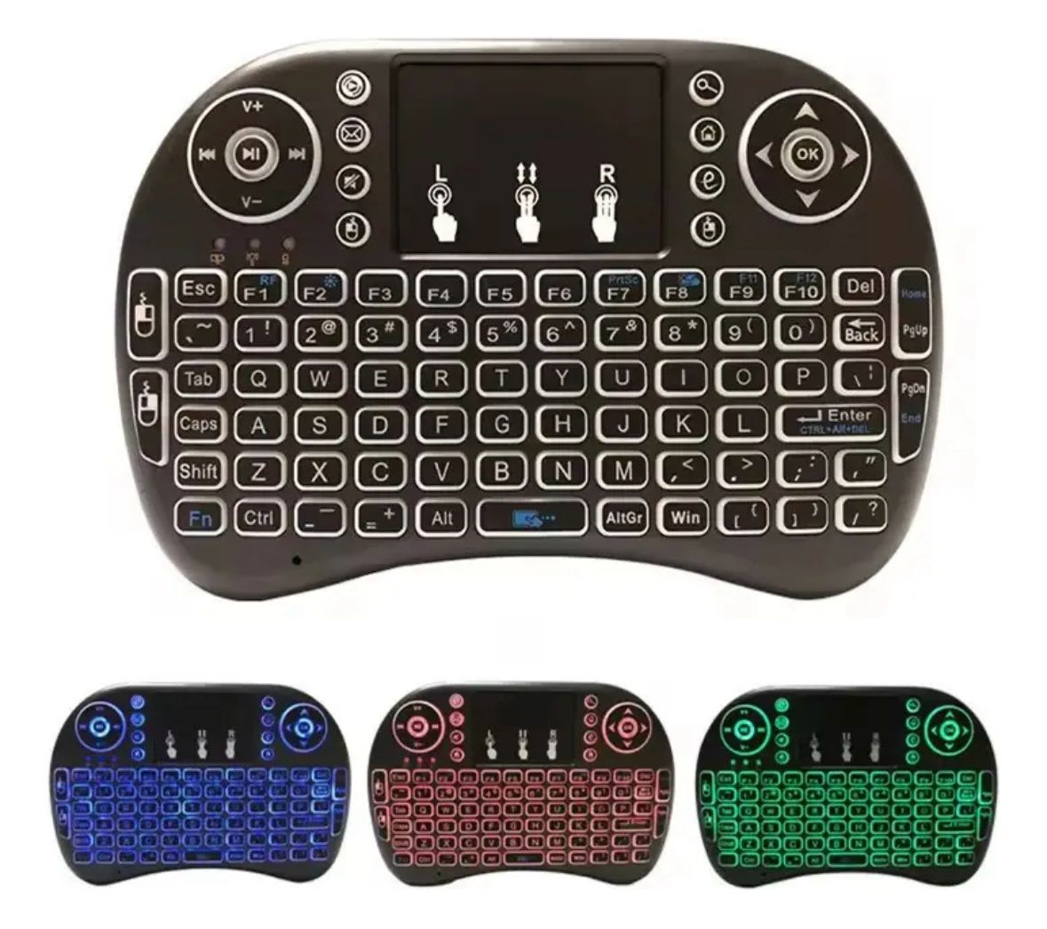 Mini Teclado Inalámbrico con Touchpad Retroiluminado
